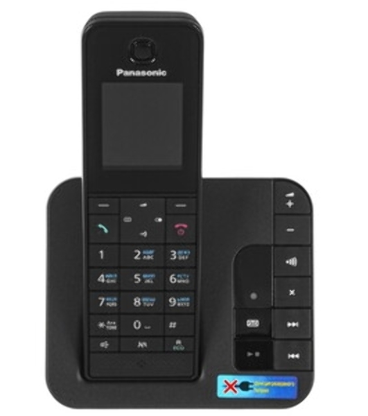 Телефон беспроводной (DECT) Panasonic KX-TGH220RUB черный АОН, Caller ID, 'Радионяня'