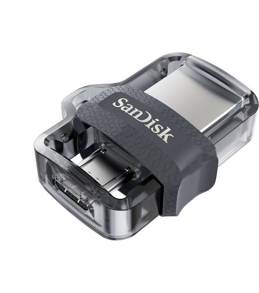 Флешка USB SanDisk DD3 Ultra (SDDD3-032G-G46), 32Gb, USB 3.0/microUSB, R/W 130/30, черный