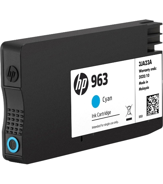 Картридж струйный HP 963 3JA23AE голубой (700 стр) для HP OfficeJet Pro 901x/902x