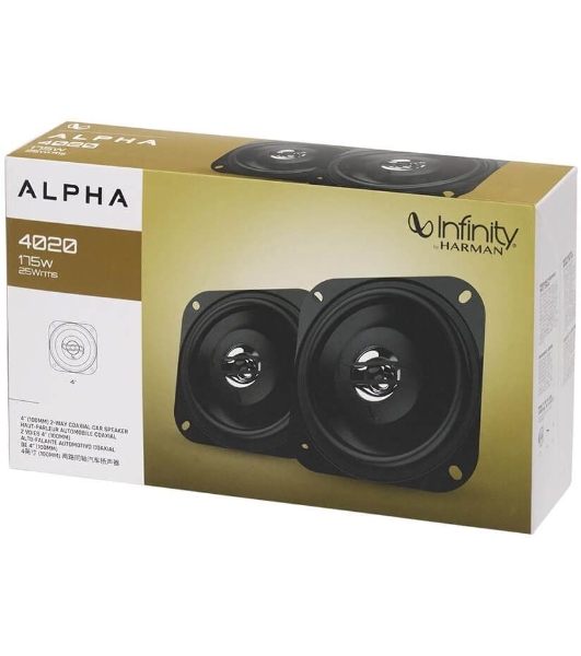 Колонки автомобильные Infinity Alpha 4020 (без решетки) 175Вт 88дБ 4Ом 10см (4дюйм) (ком.:2кол.) коаксиальные двухполосные
