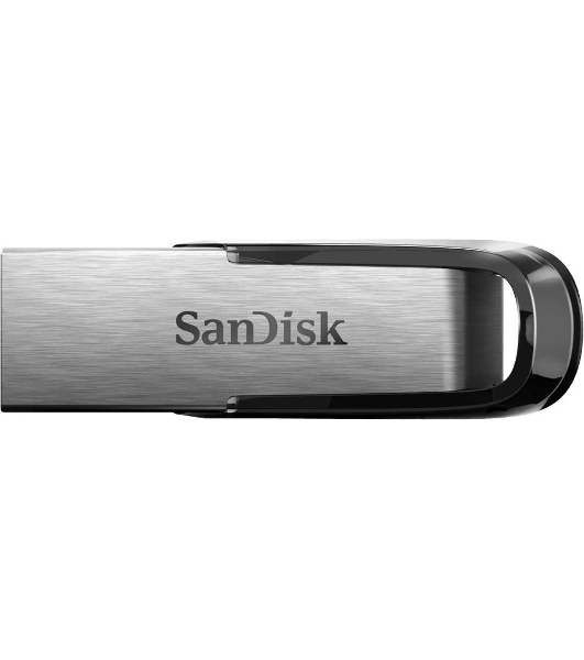 Флешка USB Sandisk CZ73 Cruzer Ultra Flair (SDCZ73-128G-G46), 128Gb, USB 3.0, R/W 150/45, серебристый/черный