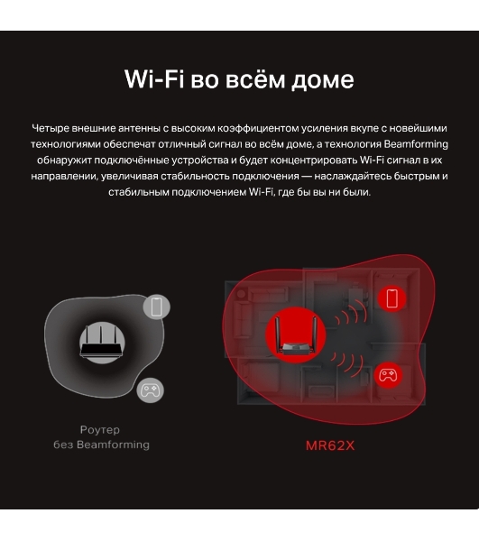 Маршрутизатор Mercusys MR62X AX1500 Wi-Fi 6 Router