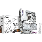 Материнская плата Gigabyte X870E A ELITE WF7 ICE, AM5, AMD X870, 4xDDR5, 4xSATA, 4xM.2, 1xPCIe 5.0 x16, 1xPCIe 4.0 x4, 1xPCIe 3.0 x2, 1xHDMI (v2.1), 2xUSB Type-C, 2xUSB-A 10Gbps, 4xUSB-A 5Gbps, 4xUSB-A 2.0, S/PDIF, 1x2.5Gb LAN, Wi-Fi 7, Bluetooth 5.4, 2x3.5 мм, 7.1, ATX, фото 1