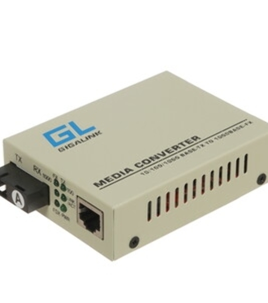Медиаконвертер GIGALINK GL-MC-UTPF-SC1G-18SM-1310 - UTP, 100/1000Мбит/c, WDM, LFP, SM, SC, Tx:1310/Rx:1550, 18 дБ (до 20 км)