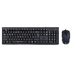 Комплект клавиатура+мышь Oklick 630M проводной, USB, 1600 DPI, чёрный, фото 1