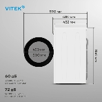 Стиральная машина Vitek VT-WME6008 белый, загрузка фронтальная 6 кг, 1000 об/мин, класс A++, фото17