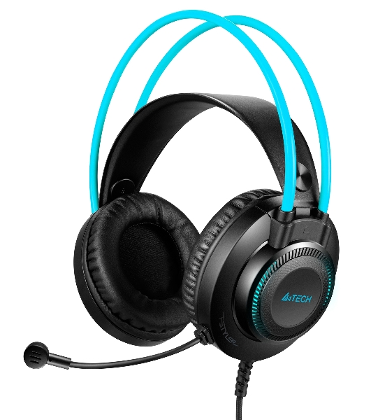 Гарнитура A4Tech Fstyler FH200U серый/синий, проводная