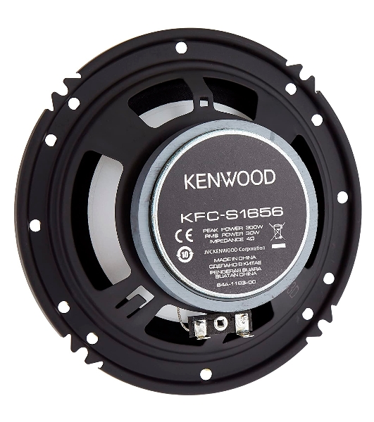 Колонки автомобильные Kenwood KFC-S1656 330Вт 87дБ 4Ом 16см (6.5дюйм) (ком.:2кол.) коаксиальные двухполосные