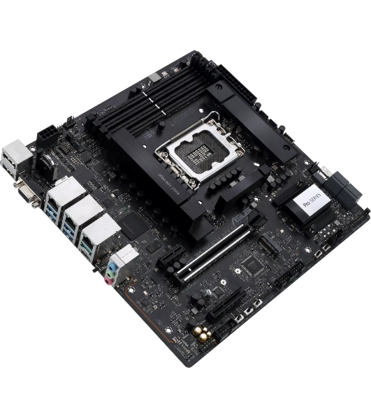 Материнская плата Asus PRO WS W680M-ACE SE, LGA1700, Intel W680, 4xDDR5, 8xSATA, 2xM.2, 1xPCIe 5.0 x16, 1xPCIe 3.0 x4, 1xPCIe 3.0 x1, 1xDP, 1xHDMI, 1xVGA, 3x2.5Gb LAN, 1xUSB-C 10Gbps, 1xUSB-A 10Gbps, 4xUSB-A 5Gbps, 3x3.5 мм, 7.1, mATX