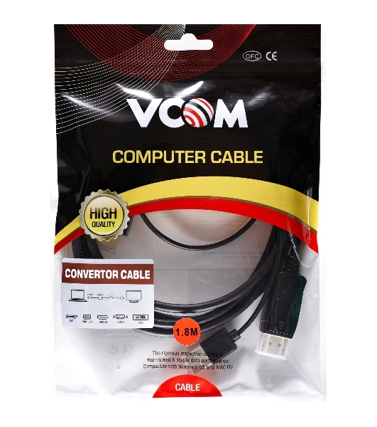 Кабель-переходник HDMI(M) +USB---> DP(M) 4K*60Hz 1.8M, VCOM