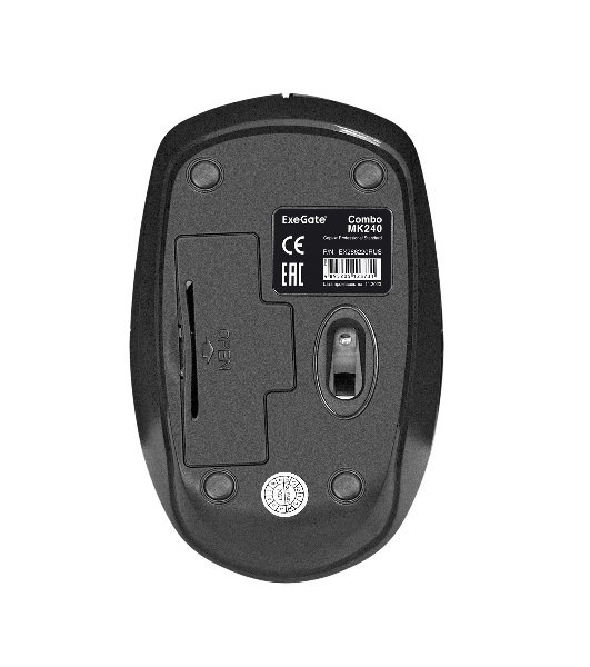 Комплект клавиатура+мышь ExeGate Professional Standard Combo MK240 беспроводной, USB, 1200 DPI, чёрный