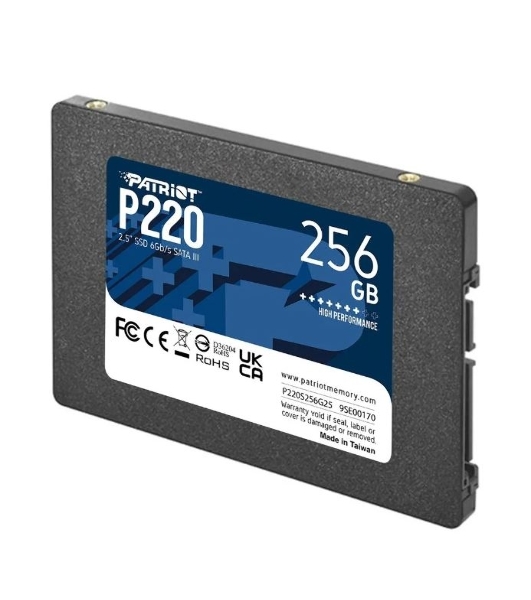 Накопитель SSD Patriot P220, 256Gb, SATA-III, 2.5', R/W 550/490