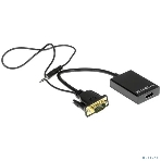 Переходник VGA (M)-HDMI (F) Cablexpert A-VGA-HDMI-01, 19M/15F, 15 см, аудиовыход Jack 3,5 (M), питание от USB, фото4