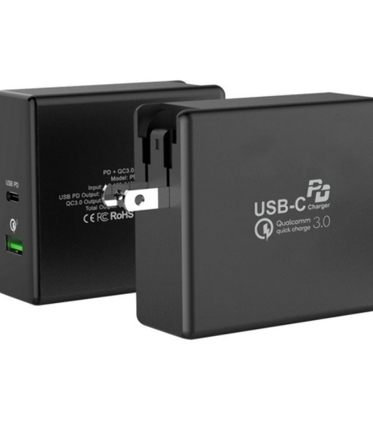 Сетевое зарядное устройство ACD-P602W-V1B 60Вт, 2xUSB 1PD+1QC, 3.6~20В/3А RTL