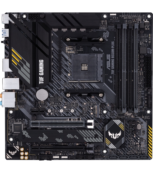 Материнская плата ASUS TUF GAMING B550M-PLUS, AM4, AMD B550, 4xDDR4, 4xSATA, 2xM.2, 1xPCIe 4.0 x16, 1xPCIe 3.0 x16, 1xPCIe x1, 1xHDMI, 1xDP, 1x 2.5Gb LAN, 4xUSB-A 3.2 Gen 1, 1xUSB-A 3.2 Gen 2, 2xUSB-A 2.0, 1xUSB-C 3.2 Gen 2, 5x3.5 мм, 7.1, mATX