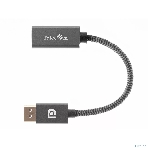 Кабель-переходник DP --> HDMI-F 0.2m, серый металлик, оплетка, 4K@60Hz, Telecom (TA560), фото13