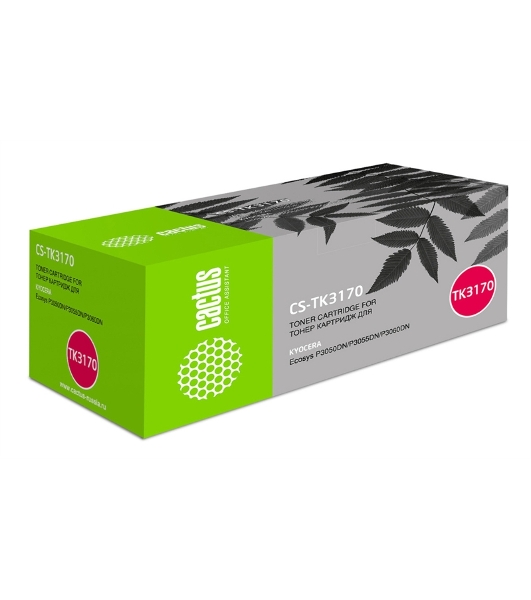 Картридж лазерный Cactus CS-TK3170 черный (15500 стр.) для Kyocera Ecosys P3050dn/P3055dn/P3060dn