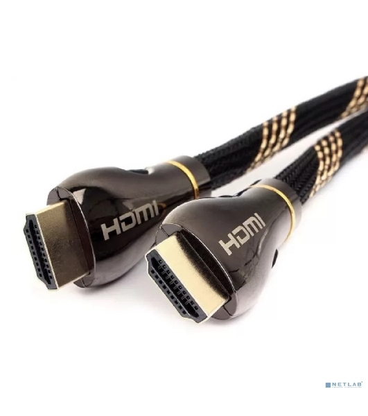 Кабель Cablexpert HDMI CCP-HDMI8К-1.5M, 19M/19M, v2.1, 8К, медь, позол.разъемы, экран, оплетка, 1.5м, черный, пакет