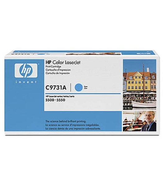 Картридж лазерный HP C9731A голубой для LJ 5500 12000 стр.