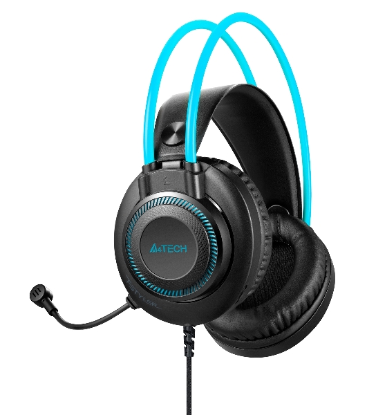 Гарнитура A4Tech Fstyler FH200U серый/синий, проводная
