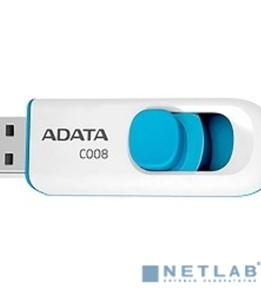 Флешка USB ADATA C008 (AC008-32G-RWE), 32Gb, USB 2.0, R/W 15/5, белый/синий