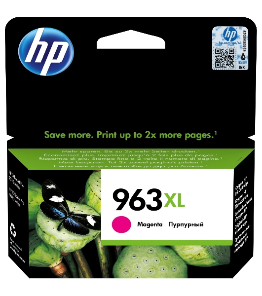 Картридж струйный HP 963XL 3JA28AE пурпурный увеличенной емкости (1600 стр) для HP OfficeJet Pro 901x/902x