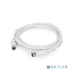 Кабель телевизионный Cablexpert CCV-515-W-3M, Coaxial M/F, белый, 3м, фото7