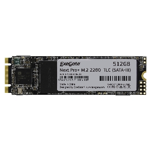Накопитель SSD ExeGate NextPro+ UV500TS512, 512Gb, M.2 2280, SATA III, R/W 568/500