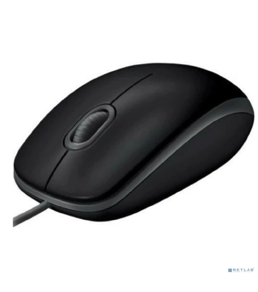 Мышь проводная Logitech M110 Silent черный, 1000 dpi, USB, кнопки - 3
