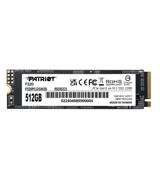 Накопитель SSD Patriot P320, 1Tb, PCIe 3.0 x4, M.2 2280, NVMe, R/W 3000/2200