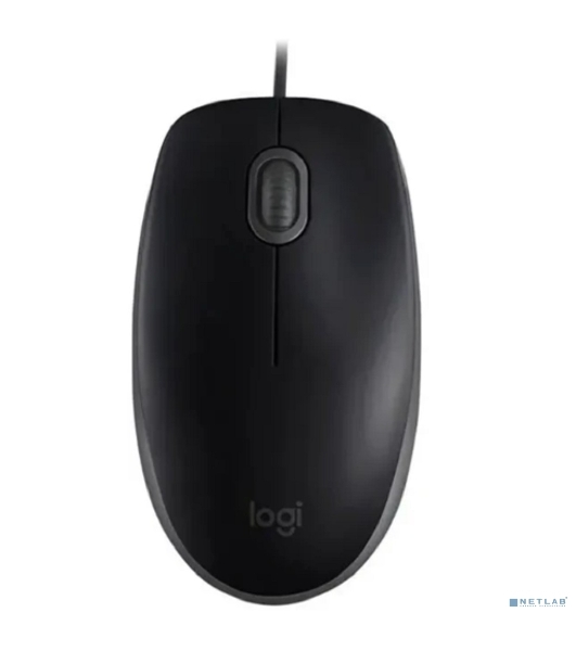 Мышь проводная Logitech M110 Silent черный, 1000 dpi, USB, кнопки - 3