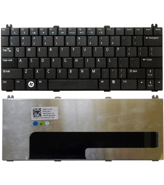 Клавиатура для ноутбука Dell Inspiron Mini 12 1210 черная
