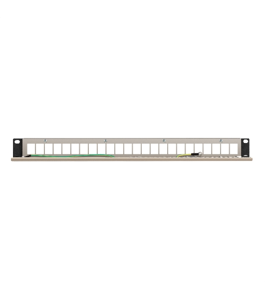 Патч-панель модульная ExeGate EPPB-19-24-STP (19', STP, 24 port, наборная, экранированная, 1U, RoHS, с кабельным органайзером, Black, RTL)