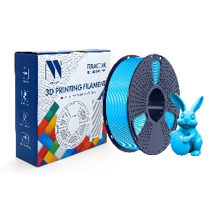 Филамент NVPrint PETG Glow Blue для 3D печати диаметр 1.75мм длина 330 метров масса 1 кг