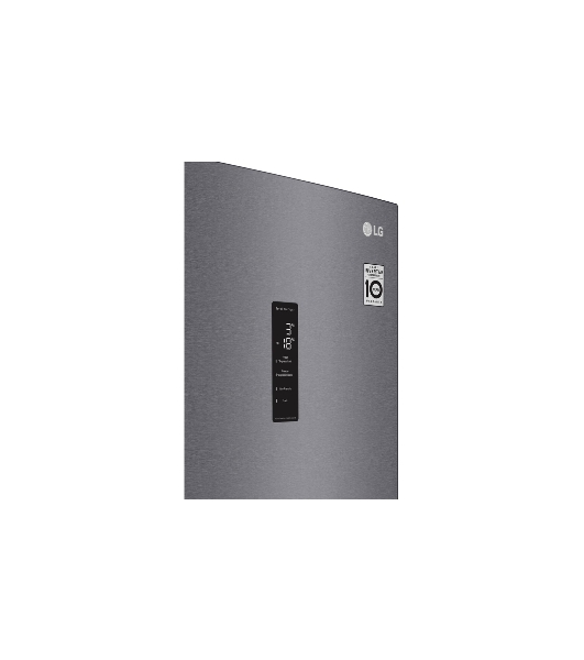 Холодильник LG GA-B509CLSL графитовый двухкамерный 277/107л морозилка снизу, No Frost