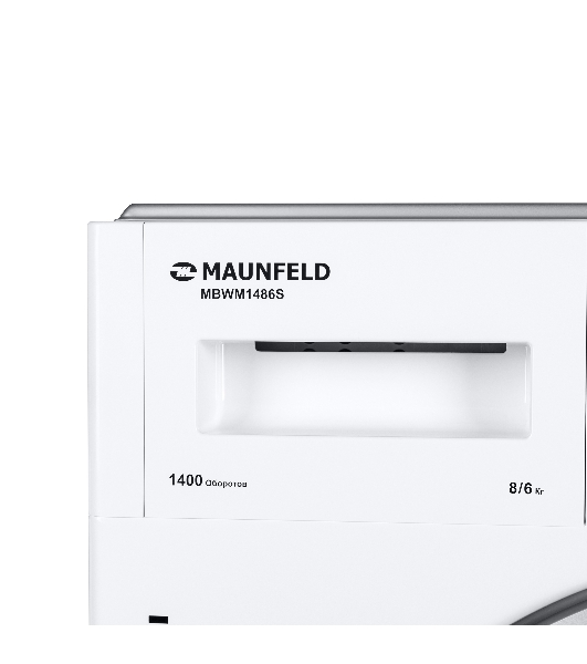 Стиральная машина встраиваемая Maunfeld MBWM1486S белый, загрузка фронтальная 8 кг, 1400 об/мин, класс A+++