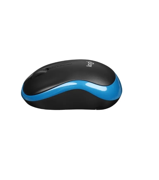 Мышь беспроводная Logitech M185 синий, 1000 dpi, радиоканал, USB, кнопки - 3