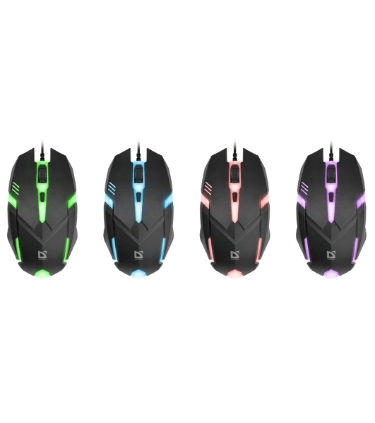 Мышь проводная Defender Cyber MB-560L черный, 1200 dpi, USB, кнопки - 3