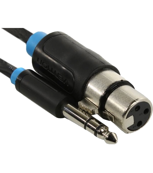 Кабель Vention аудио Jack 6.5 M/XLR F - 2м