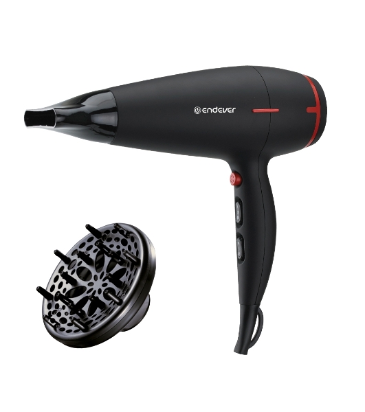 Фен Endever Aurora-472 черный, 2400 Вт, ионизация
