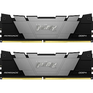 Оперативная память Kingston Fury Renegade, DDR4, 32GB (2x16GB), 3200MHz, CL16, DIMM, с радиаторами, серый/черный