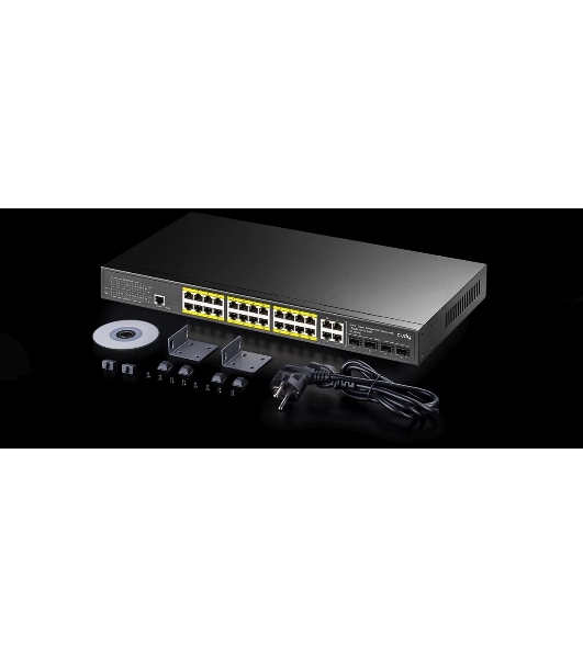 Коммутатор Cudy GS2028PS4-300W, 24×1 Гбит/с, 4×1 Гбит/с SFP