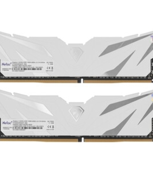 Оперативная память NETAC, DDR4, 16GB (1x16GB), 3200MHz, CL16, DIMM, с радиатором, белый