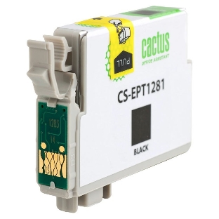 Картридж струйный Cactus CS-EPT1281 (T1281) черный (10 мл) для Epson Stylus S22/S125/SX420/SX425/Office BX305