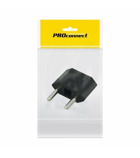 Сетевой переходник Rexant плоский 'Тефаль' PROconnect, черный, индивидуальная упаковка, 1 шт.