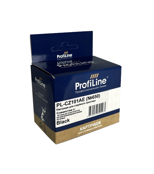 Картридж струйный ProfiLine PL-CZ101AE №650 для принтеров HP DeskJet IA 2515/2516 Black водн