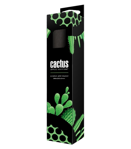 Коврик для мыши Cactus CS-MP-D02M Средний черный 300x250x3мм