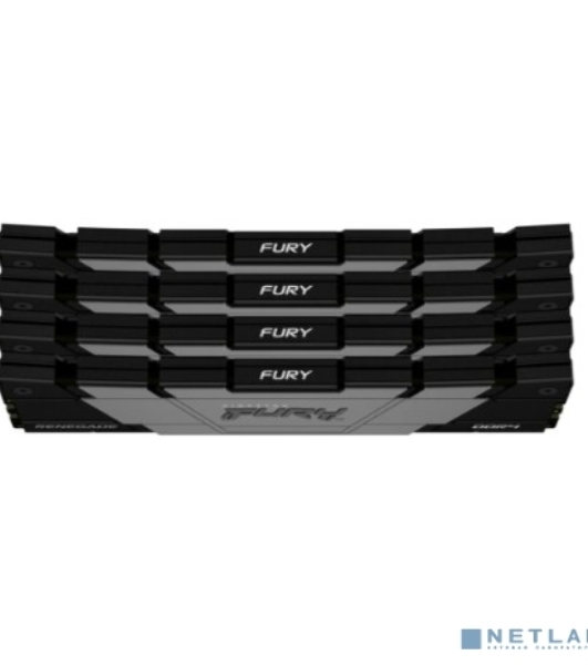 Оперативная память Kingston Fury Renegade, 64Gb (4x16GB), DDR4, 3600MHz, CL16, DIMM, с радиаторами, серый/черный