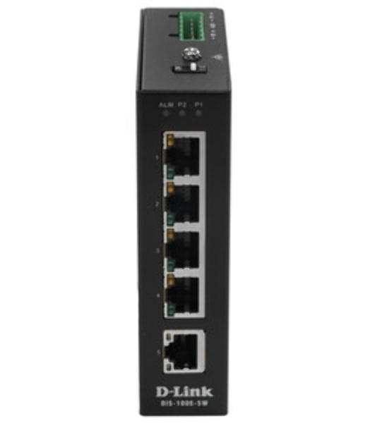 Коммутатор D-Link DIS-100E-5W/A1A, 5×100 Мбит/с, неуправляемый
