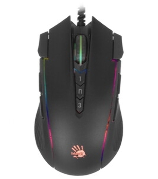 Мышь проводная A4Tech Bloody J90s черный, 8000 dpi, USB, кнопки - 12